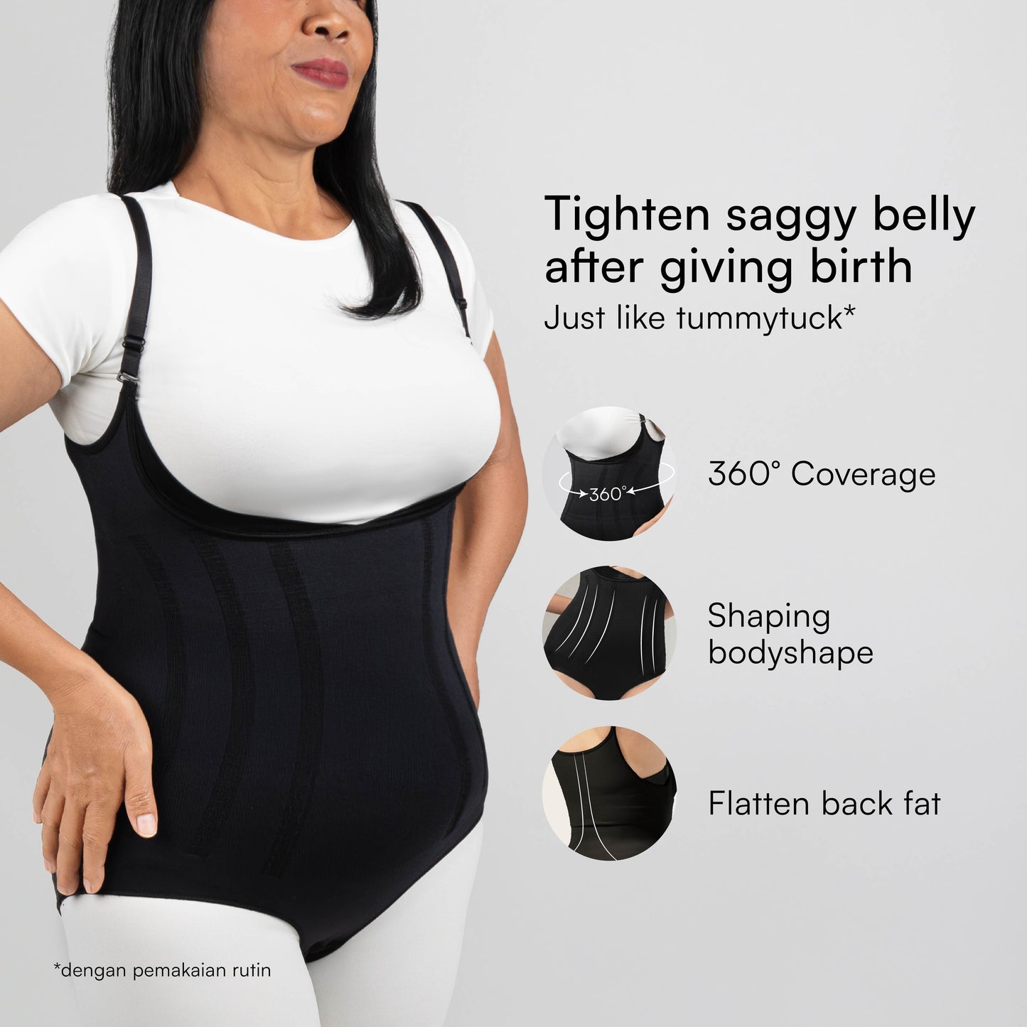 Breathable Bodyshaper L - Slimming, Anti-Itch, Black