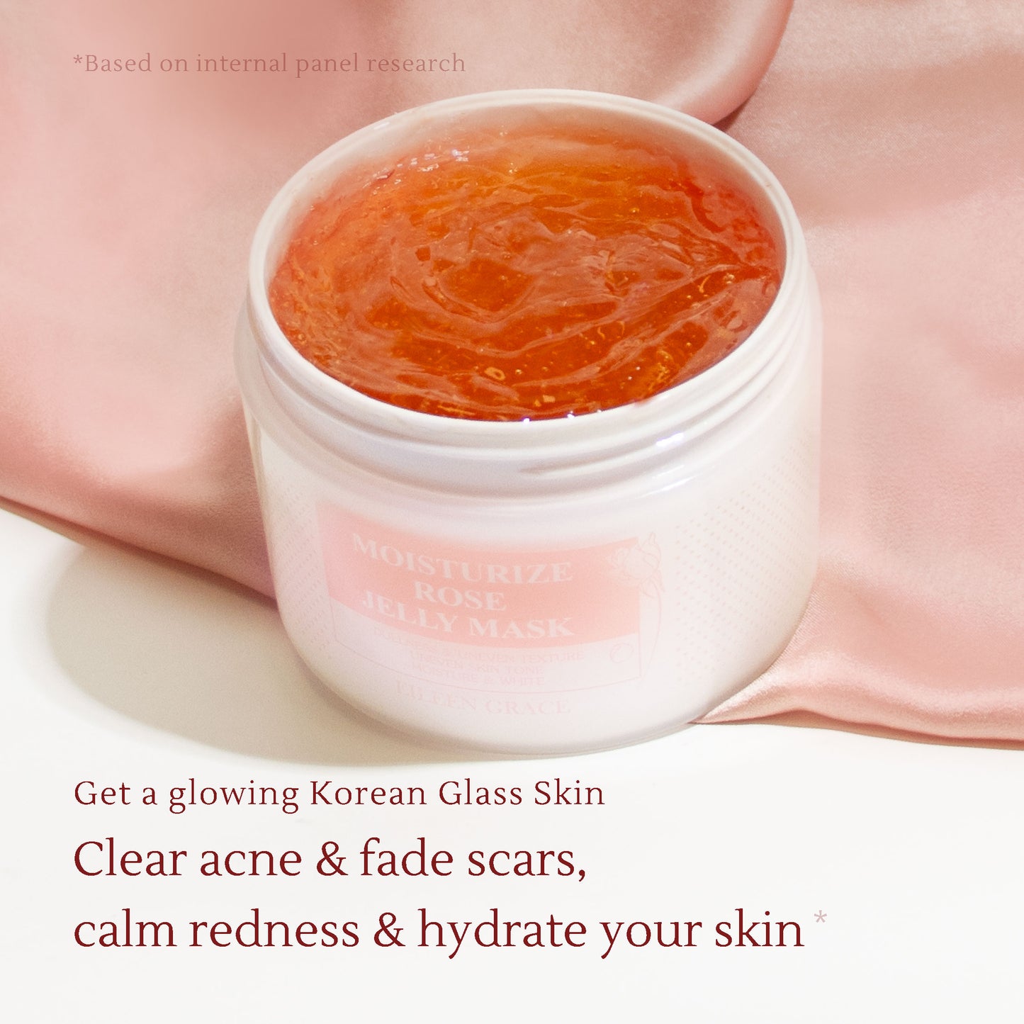 Moisturize Rose Jelly Mask 300ml Deflated Acne in 7 Days Helps Relieve & Heal Acne, Brighten Skin & Disguise Acne Scars & Black Spots