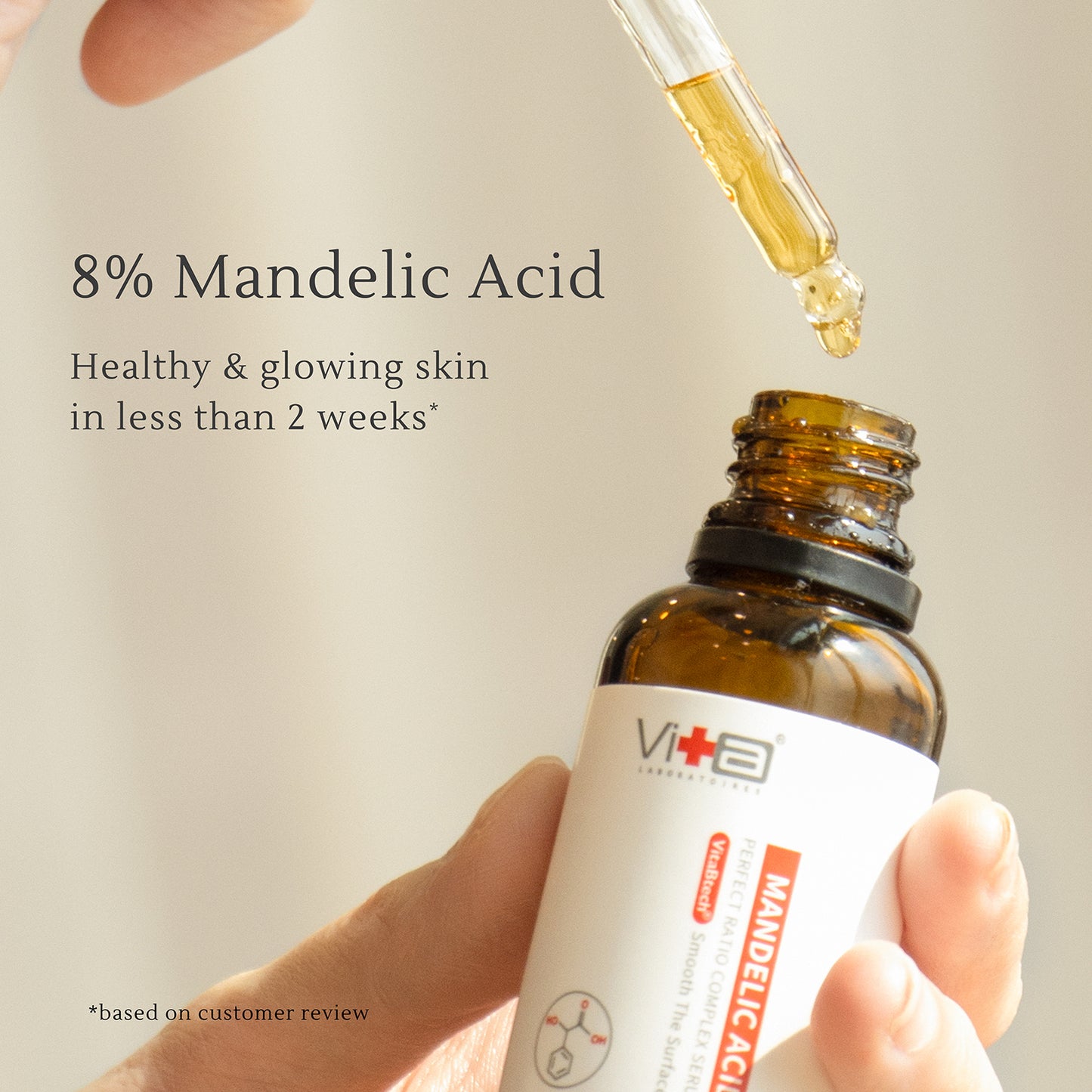 Mandelic Acid Serum 30ml 10x Clean Blackheads & Dead Skin Cells, Exfoliate Skin, Brighten Face, Prevent Acne and Irritation