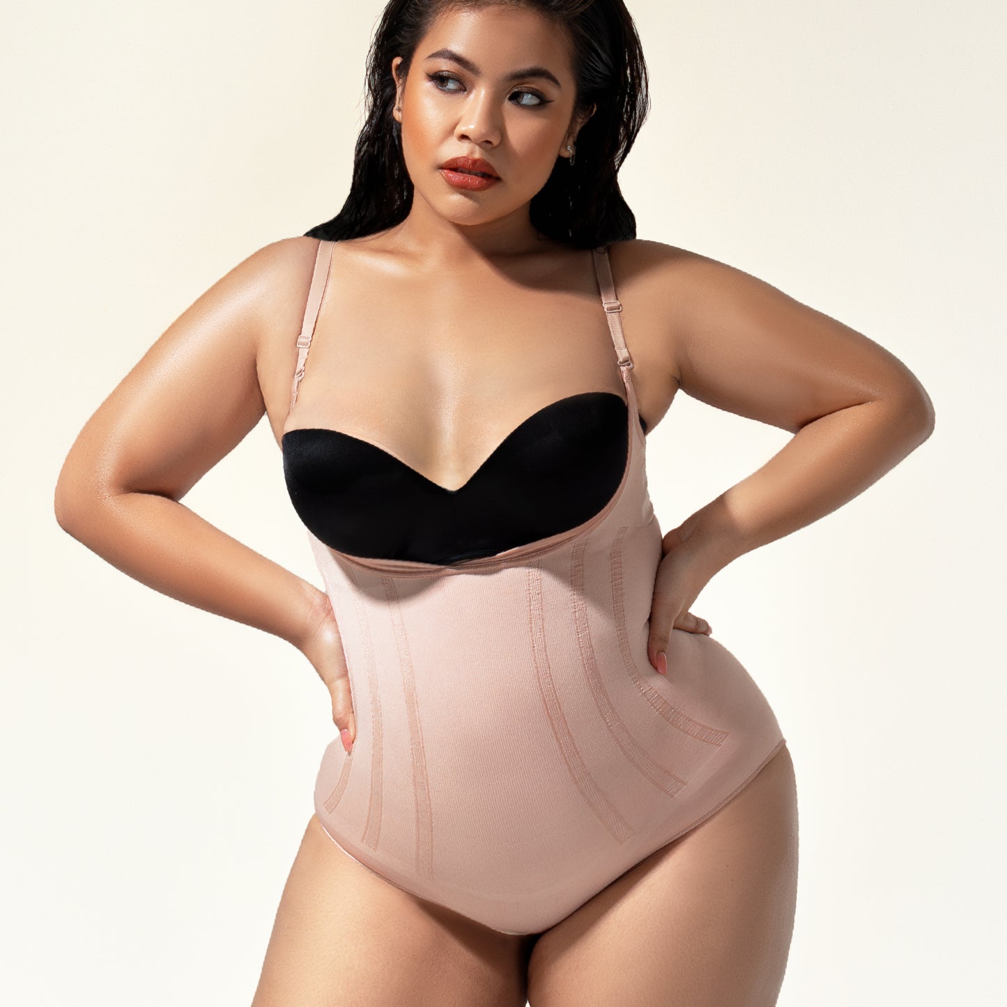 Breathable Bodyshaper L - 2x Faster Slimming, Anti-Itch, Baby Pink