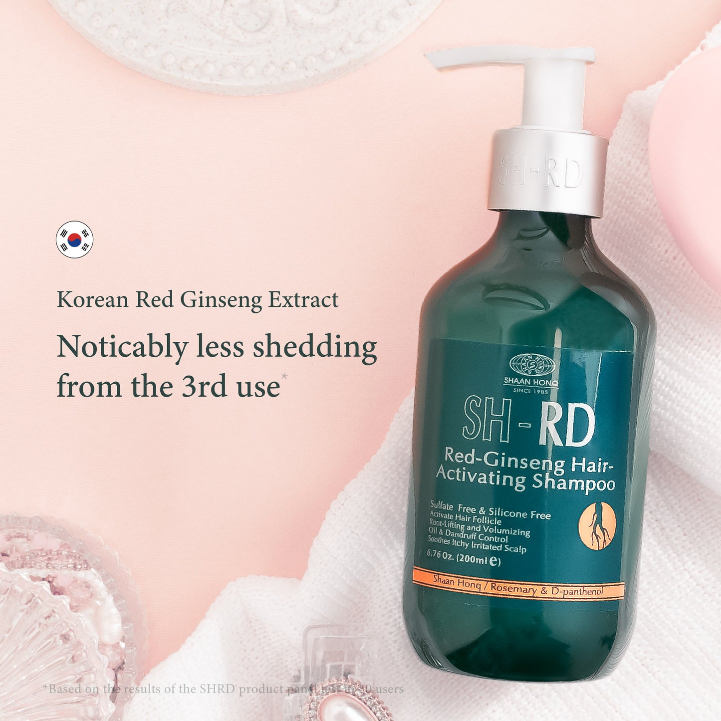 Korean Red Ginseng Hair Fall Shampoo, Hair Loss and Thin Shampoo, Prevents Limp, Treats Colored Hair, Strengthens Hair Roots, Stimulates Hair Growth