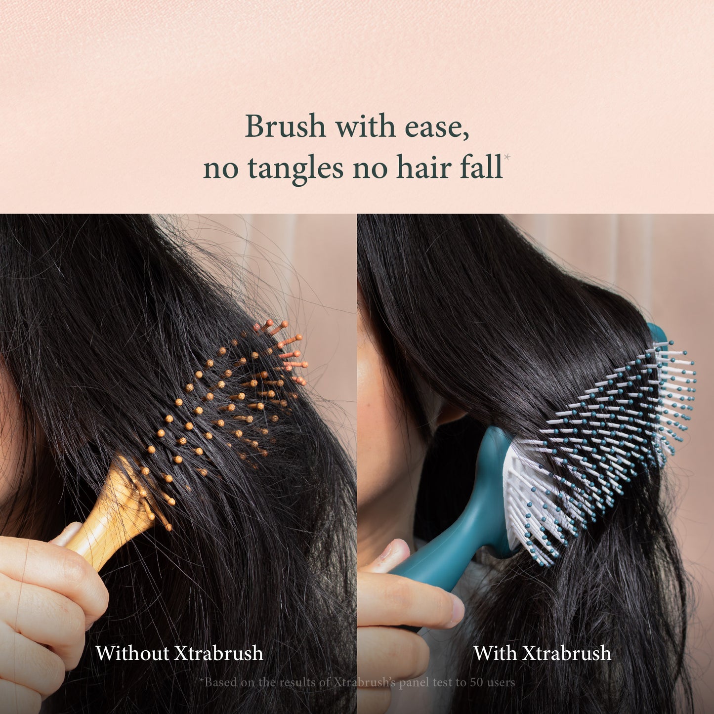 Xtrabrush Anti Tangle & Volumizing Comb With 260 Bristle, Limp Hair becomes Volume, Tangle Free, Broken & Limp Free, Colored Hair, Easily Limp Hair, Hair Extensions